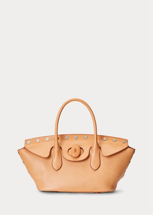Natural Women’s Ralph Lauren Studded Vachetta Medium Bellport Satchel Bags Natural Women’s Ralph Lauren Studded Vachetta Medium Bellport Satchel Bags