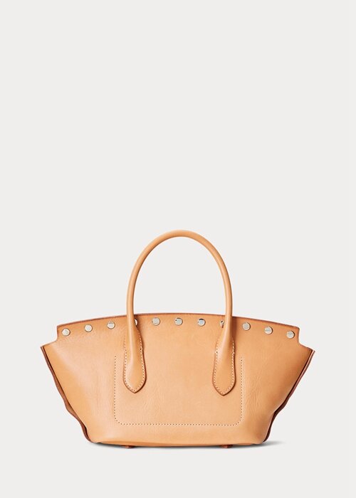 Natural Women’s Ralph Lauren Studded Vachetta Medium Bellport Satchel Bags Natural Women’s Ralph Lauren Studded Vachetta Medium Bellport Satchel Bags