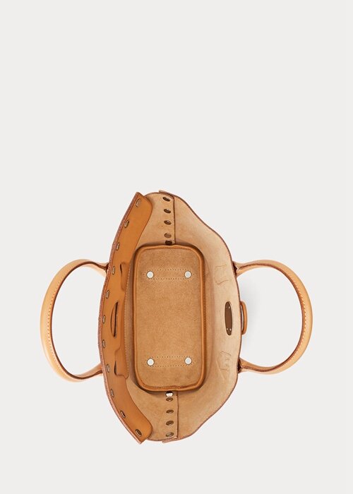 Natural Women’s Ralph Lauren Studded Vachetta Medium Bellport Satchel Bags Natural Women’s Ralph Lauren Studded Vachetta Medium Bellport Satchel Bags