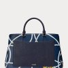 Nautical Rope Print Women’s Ralph Lauren Crosshatch Leather Large Hanna Satchel Bags Nautical Rope Print Women’s Ralph Lauren Crosshatch Leather Large Hanna Satchel Bags