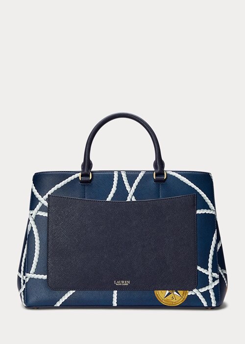 Nautical Rope Print Women’s Ralph Lauren Crosshatch Leather Large Hanna Satchel Bags Nautical Rope Print Women’s Ralph Lauren Crosshatch Leather Large Hanna Satchel Bags