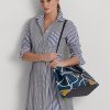 Nautical Rope Print Women’s Ralph Lauren Crosshatch Leather Large Hanna Satchel Bags Nautical Rope Print Women’s Ralph Lauren Crosshatch Leather Large Hanna Satchel Bags