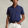 Navy Men’s Ralph Lauren Classic Fit Mesh Pocket Polo Shirts Navy Men’s Ralph Lauren Classic Fit Mesh Pocket Polo Shirts