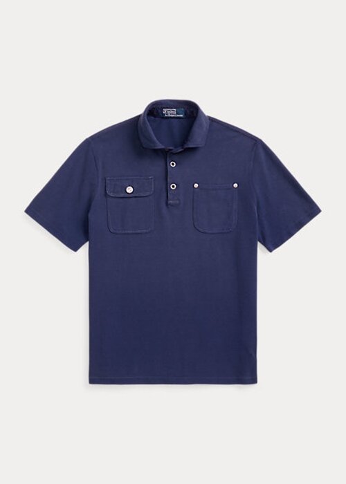 Navy Men’s Ralph Lauren Classic Fit Mesh Pocket Polo Shirts Navy Men’s Ralph Lauren Classic Fit Mesh Pocket Polo Shirts