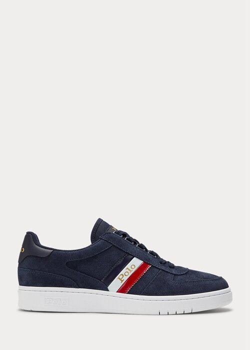 Navy Men’s Ralph Lauren Court Suede Low-Top Sneakers Navy Men’s Ralph Lauren Court Suede Low-Top Sneakers