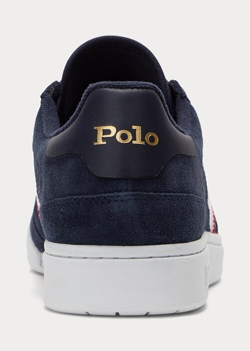 Navy Men’s Ralph Lauren Court Suede Low-Top Sneakers Navy Men’s Ralph Lauren Court Suede Low-Top Sneakers