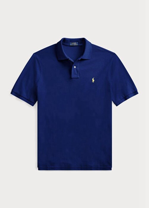 Navy Men’s Ralph Lauren Custom Slim Fit Mesh Polo Shirts Navy Men’s Ralph Lauren Custom Slim Fit Mesh Polo Shirts