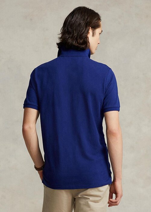 Navy Men’s Ralph Lauren Custom Slim Fit Mesh Polo Shirts Navy Men’s Ralph Lauren Custom Slim Fit Mesh Polo Shirts
