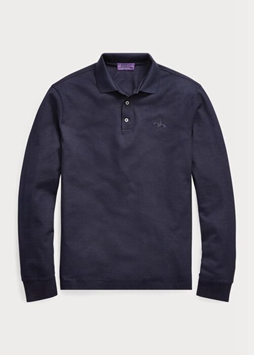 Navy Men’s Ralph Lauren Custom Slim Fit Pique Polo Shirts Navy Men’s Ralph Lauren Custom Slim Fit Pique Polo Shirts