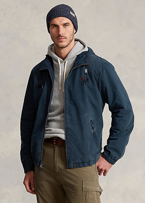 Navy Men’s Ralph Lauren Denim Hooded Jackets Navy Men’s Ralph Lauren Denim Hooded Jackets