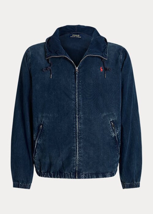 Navy Men’s Ralph Lauren Denim Hooded Jackets Navy Men’s Ralph Lauren Denim Hooded Jackets