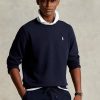 Navy Men’s Ralph Lauren Double-knit Pullover Sweatshirt Navy Men’s Ralph Lauren Double-knit Pullover Sweatshirt