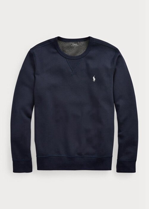 Navy Men’s Ralph Lauren Double-knit Pullover Sweatshirt Navy Men’s Ralph Lauren Double-knit Pullover Sweatshirt