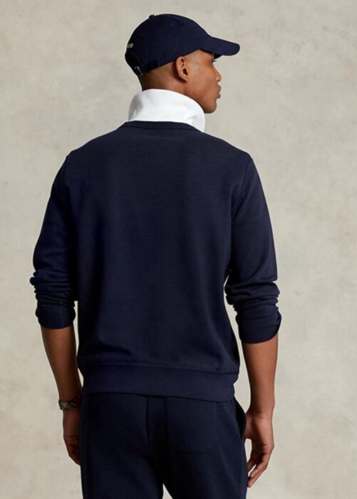 Navy Men’s Ralph Lauren Double-knit Pullover Sweatshirt Navy Men’s Ralph Lauren Double-knit Pullover Sweatshirt