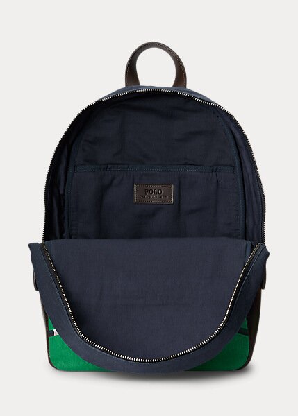 Navy Men’s Ralph Lauren Equestrian-Print Canvas Backpacks Navy Men’s Ralph Lauren Equestrian-Print Canvas Backpacks