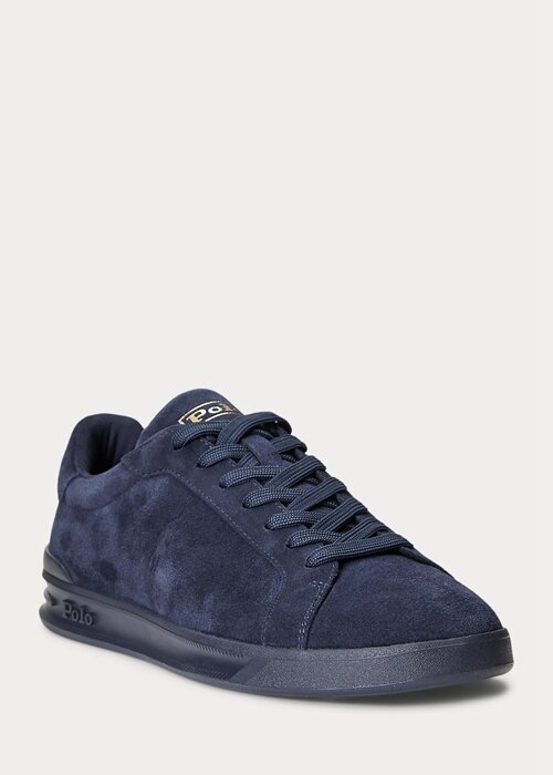 Navy Men’s Ralph Lauren Heritage Court II Suede Sneakers Navy Men’s Ralph Lauren Heritage Court II Suede Sneakers