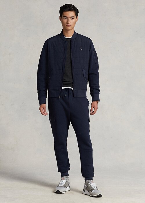Navy Men’s Ralph Lauren Hybrid Bomber Jackets Navy Men’s Ralph Lauren Hybrid Bomber Jackets