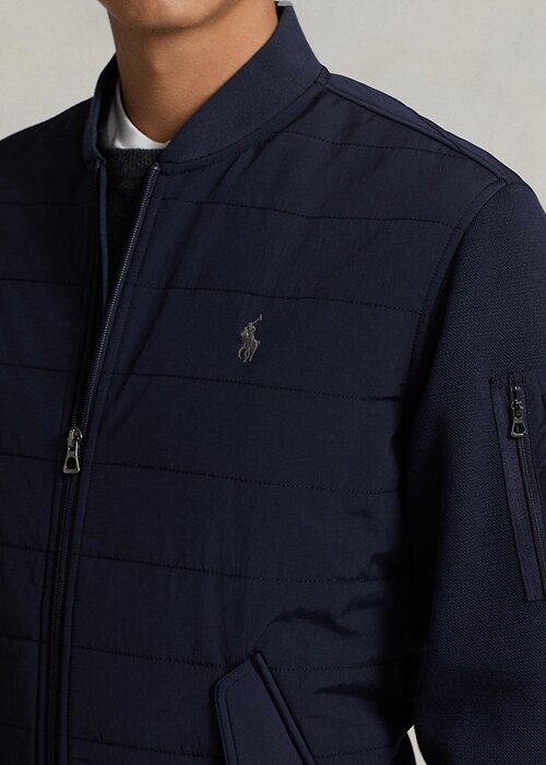Navy Men’s Ralph Lauren Hybrid Bomber Jackets Navy Men’s Ralph Lauren Hybrid Bomber Jackets