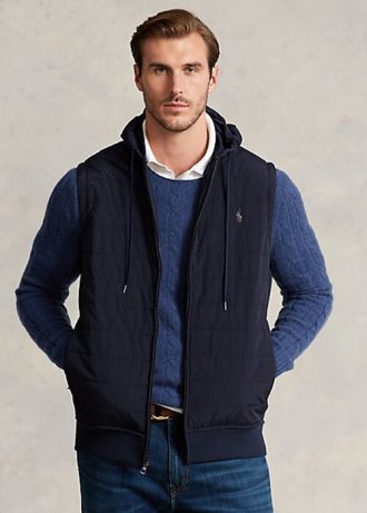 Navy Men’s Ralph Lauren Hybrid Hooded Vest