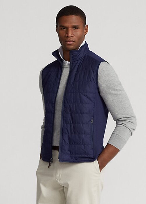 Navy Men’s Ralph Lauren Hybrid Mockneck Vest Navy Men’s Ralph Lauren Hybrid Mockneck Vest