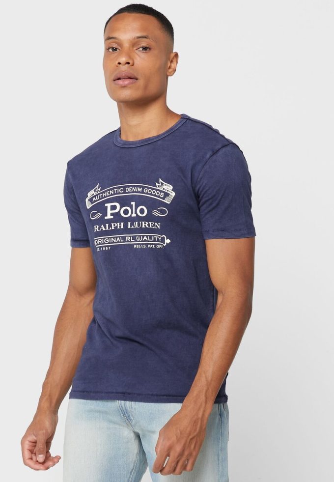 Navy Men’s Ralph Lauren Logo Crew Neck T Shirts Navy Men’s Ralph Lauren Logo Crew Neck T Shirts
