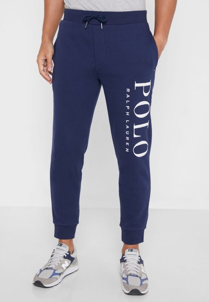 Navy Men’s Ralph Lauren Logo Cuffed Sweatpants Navy Men’s Ralph Lauren Logo Cuffed Sweatpants