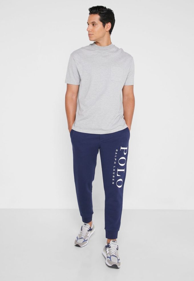 Navy Men’s Ralph Lauren Logo Cuffed Sweatpants Navy Men’s Ralph Lauren Logo Cuffed Sweatpants