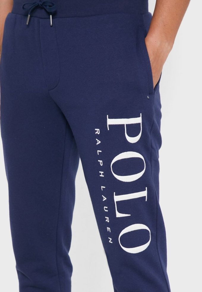 Navy Men’s Ralph Lauren Logo Cuffed Sweatpants Navy Men’s Ralph Lauren Logo Cuffed Sweatpants