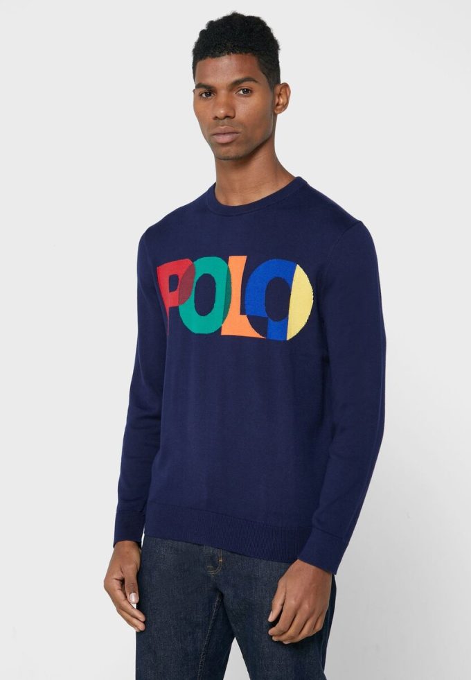 Navy Men’s Ralph Lauren Logo Sweatshirt Navy Men’s Ralph Lauren Logo Sweatshirt