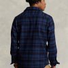 Navy Men’s Ralph Lauren Plaid Wool-blend Overshirt Shirts Navy Men’s Ralph Lauren Plaid Wool-blend Overshirt Shirts