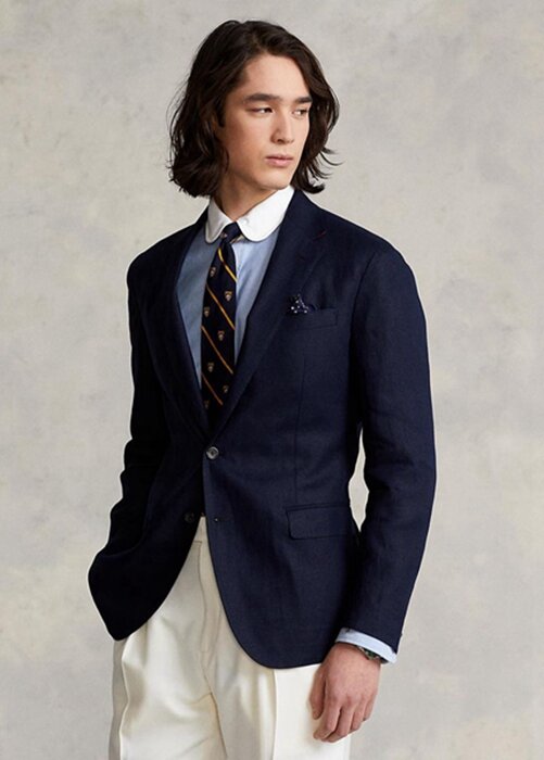 Navy Men’s Ralph Lauren Polo Soft Linen Suit Blazers Navy Men’s Ralph Lauren Polo Soft Linen Suit Blazers