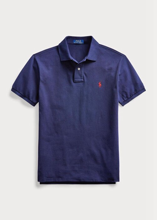 Navy Men’s Ralph Lauren Slim Fit Mesh Polo Shirts Navy Men’s Ralph Lauren Slim Fit Mesh Polo Shirts