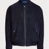 Navy Men’s Ralph Lauren Suede Bomber Jackets Navy Men’s Ralph Lauren Suede Bomber Jackets