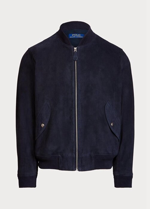 Navy Men’s Ralph Lauren Suede Bomber Jackets Navy Men’s Ralph Lauren Suede Bomber Jackets