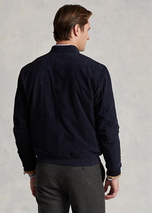Navy Men’s Ralph Lauren Suede Bomber Jackets Navy Men’s Ralph Lauren Suede Bomber Jackets