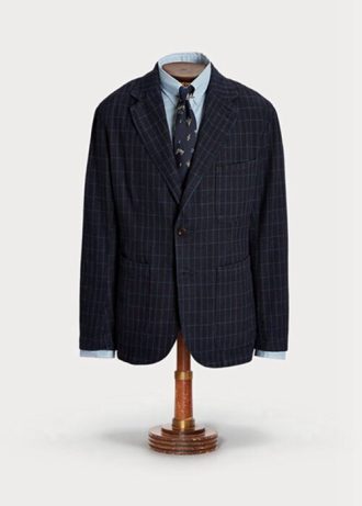 Navy Men’s Ralph Lauren Unconstructed Cotton-linen Sport  Blazers