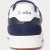 Navy / Red Men’s Ralph Lauren Court Leather-Suede Sneakers Navy / Red Men’s Ralph Lauren Court Leather-Suede Sneakers
