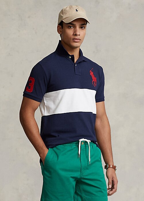 Navy / White Men’s Ralph Lauren Big Pony Mesh Polo Shirts Navy / White Men’s Ralph Lauren Big Pony Mesh Polo Shirts