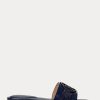 Navy Women’s Ralph Lauren Alegra Crocodile-Embossed Leather Flat Shoes Navy Women’s Ralph Lauren Alegra Crocodile-Embossed Leather Flat Shoes