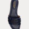 Navy Women’s Ralph Lauren Alegra Crocodile-Embossed Leather Flat Shoes Navy Women’s Ralph Lauren Alegra Crocodile-Embossed Leather Flat Shoes