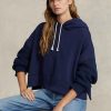 Navy Women’s Ralph Lauren Boxy Fit Hybrid Jumper-sleeve Hoodie Navy Women’s Ralph Lauren Boxy Fit Hybrid Jumper-sleeve Hoodie