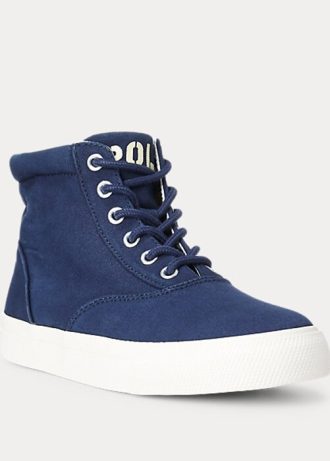Navy Women’s Ralph Lauren Bryn High-Top Sneakers