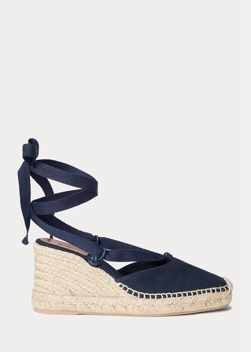 Navy Women’s Ralph Lauren Canvas Wedge Espadrille Navy Women’s Ralph Lauren Canvas Wedge Espadrille