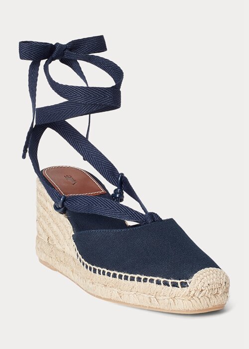 Navy Women’s Ralph Lauren Canvas Wedge Espadrille Navy Women’s Ralph Lauren Canvas Wedge Espadrille