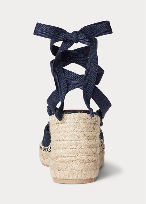Navy Women’s Ralph Lauren Canvas Wedge Espadrille Navy Women’s Ralph Lauren Canvas Wedge Espadrille