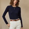 Navy Women’s Ralph Lauren Cashmere Crewneck Sweaters Navy Women’s Ralph Lauren Cashmere Crewneck Sweaters