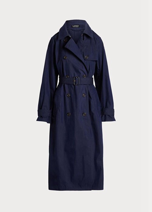 Navy Women’s Ralph Lauren Cotton-blend Twill Coats Navy Women’s Ralph Lauren Cotton-blend Twill Coats