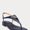 Navy Women’s Ralph Lauren Ellington Embossed Leather Sandals Navy Women’s Ralph Lauren Ellington Embossed Leather Sandals