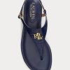 Navy Women’s Ralph Lauren Ellington Embossed Leather Sandals Navy Women’s Ralph Lauren Ellington Embossed Leather Sandals