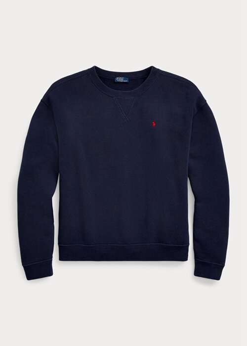 Navy Women’s Ralph Lauren Fleece Crewneck Pullover Sweatshirts Navy Women’s Ralph Lauren Fleece Crewneck Pullover Sweatshirts